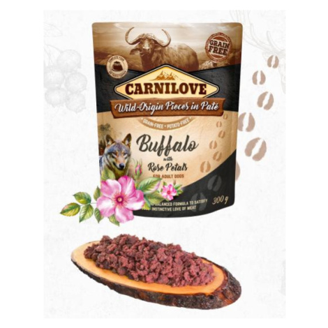 Carnilove Dog Paté 300g - Buffalo/Rose Petals