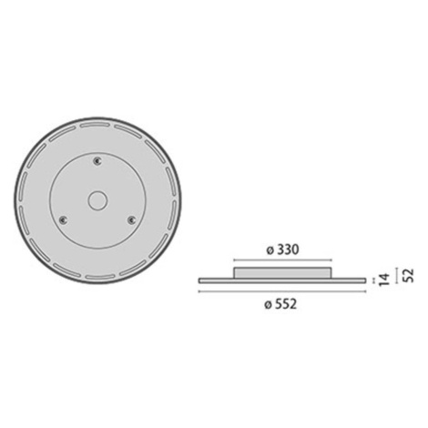 Stropné LED FL555AB Ø 55 cm DALI 6500 lm 4 000 K