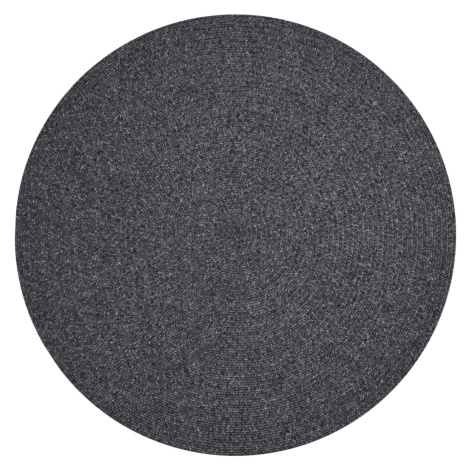 Kusový koberec Braided 105550 Dark Grey kruh – na ven i na doma - 200x200 (průměr) kruh cm NORTH