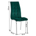 KONDELA Gerda New jedálenská stolička smaragdová (Velvet) / chróm