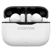 CANYON TWS-3 Bluetooth športové slúchadlá s mikrofónom, biela