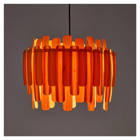 LZF Maruja drevená závesná lampa, oranžová LZF LamPS