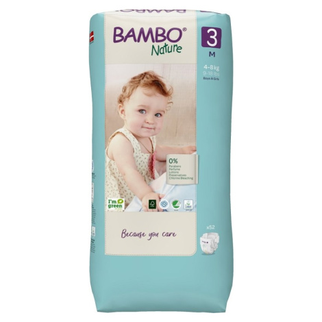 BAMBO Nature Plienky jednorázové 3 Tall, 52 ks, pre 4-8 kg