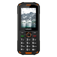 EVOLVEO StrongPhone X5, vodotesný odolný Dual SIM telefón, čierno-oranžová