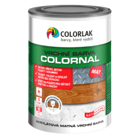 COLORLAK COLORNAL MAT V2030 - Vrchná rýchloschnúca farba C1999 - čierna 2,5 L