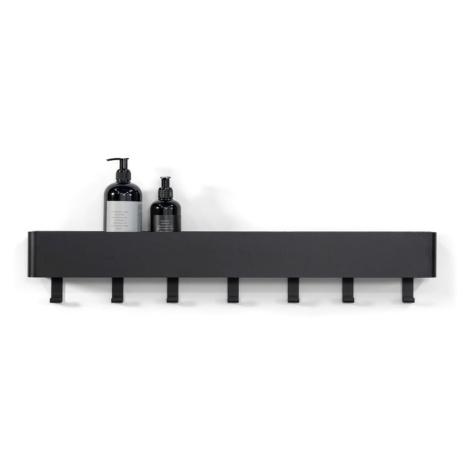 Čierna nástenná oceľová kúpeľňová polička Multi – Spinder Design