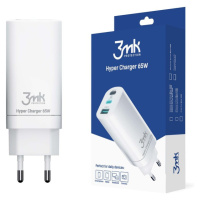 3mk sieťová nabíjačka - Hyper Charger 65W, biela