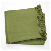 Zelená deka s podielom bavlny Euromant Basics, 140 x 180 cm