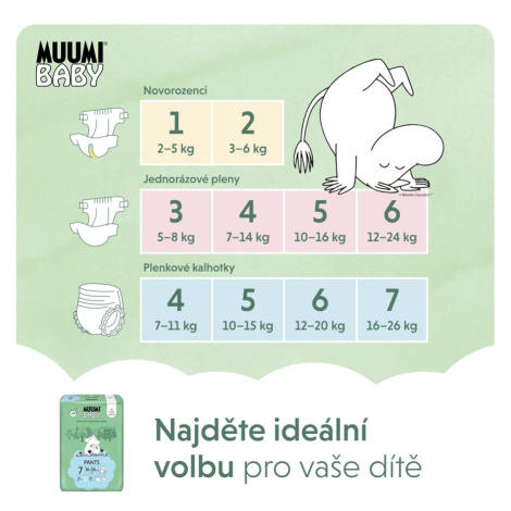 MUUMI Nohavičky plienkové jednorázové 7 Extra Large 16-26kg 34ks Baby