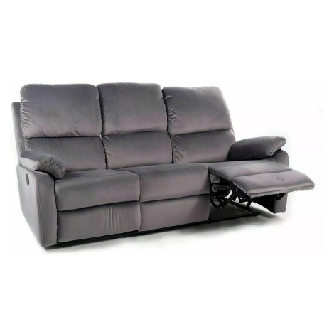 Polohovacia trojmiestna pohovka Spencer Zamat 193 cm šedá Signal