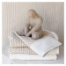 Bielo-béžový bavlnený uterák 50x100 cm Grid - Mette Ditmer Denmark