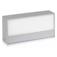 Záhradné LED nástenné svietidlo Soft M 9W, 6400K, 400lm, IP65, sivé VT-8056 (V-TAC)