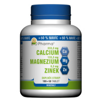 BIO PHARMA Calcium + Magnesium + Zinok 100+50 tabliet