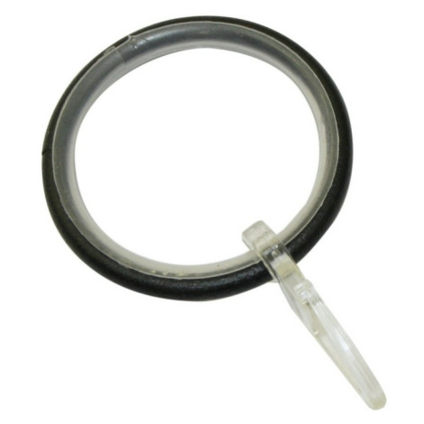 Krúžky k 22/25 mm Jana čierna mat, 190 - 360 cm Gardinia