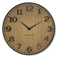 Nástenné hodiny Elegante Flex z227-1d-1-x tmavohnedé, 50 cm