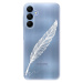 Odolné silikónové puzdro iSaprio - Writing By Feather - white - Samsung Galaxy A25 5G