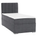Boxspringová posteľ, jednolôžko, sivá, 90x200, ľavá, AMIS