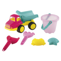 Playtive Súprava hračiek do piesku (plážová súprava s autom a ružovým vedierkom)