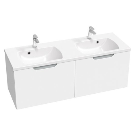 Kúpeľňová skrinka pod umývadlo Ravak Classic II 130x47x45 cm v šedej farbe lesk X000001483
