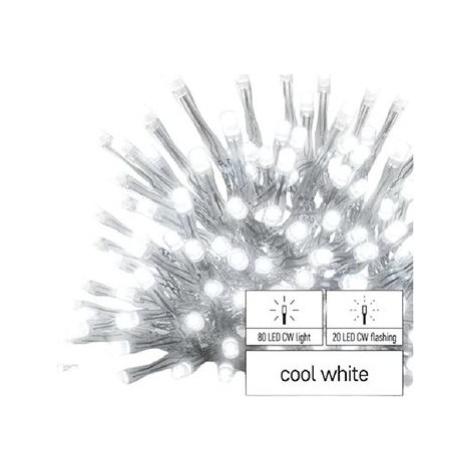 EMOS Štandard LED spojovacia reťaz blikajúca – cencúle, 2,5 m, vonkajšia, studená biela