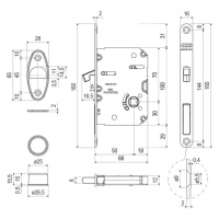 AGB - Magnetický zámok POLARIS WAVE PZ 85 BIM - biela matná (FM) PZ otvor pre vložku 85 mm