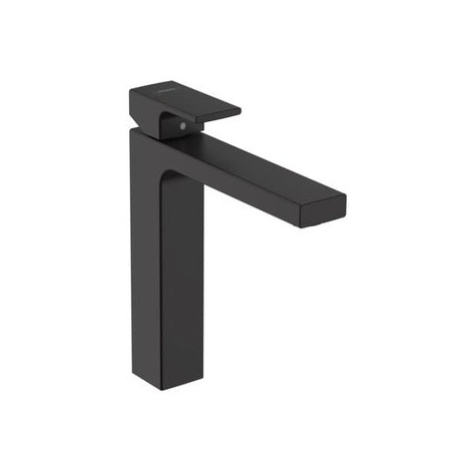 Vysoká umývadlová batéria Hansgrohe Vernis Shape s výpusťou čierny mat 71562670