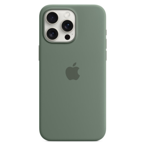 Apple silikónový kryt s MagSafe na iPhone 15 Pro Max cyprišovo zelená