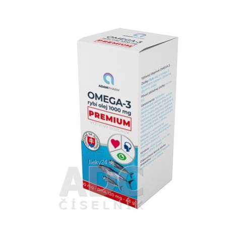 ADAMPharm OMEGA-3 rybí olej 1000 mg PREMIUM