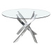 Estila Sklenený jedálenský stôl Urbano s chrómovými nožičkami okrúhly 110-140cm