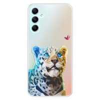 Odolné silikónové puzdro iSaprio - Leopard With Butterfly - Samsung Galaxy A34 5G