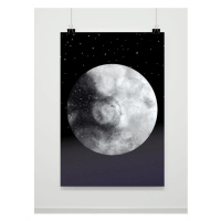 Nočný mesiac - závesný dekoračný plagát