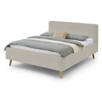 Béžová čalúnená dvojlôžková posteľ 180x200 cm Mattis - Meise Möbel