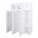 KONDELA Kitaro detská modulárna skriňa biela / hnedý vzor