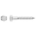 Skrutka do dreva so šesťhrannou hlavou SW10 bielo pozinkovaná 6 x 70 mm, 100 ks