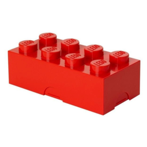 LEGO® box na desiatu 8 - červená  100 x 200 x 75 mm