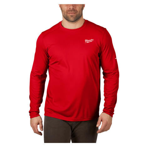MILWAUKEE WORKSKIN Pracovné tričko, dlhý rukáv "XL"- červená WWLSRD