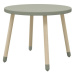Sada Drevený stôl a 2 stoličky Flexa sivozelená farba
