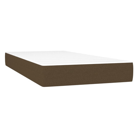 vidaXL Posteľný rám boxsping s matracom hnedý 80x200 cm látka