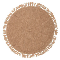Vlnený okrúhly koberec v prírodnej farbe ø 110 cm Lenea - Bloomingville