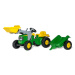 Šlapací traktor John Deere s prívesom a lyžicou Rolly Toys 023110