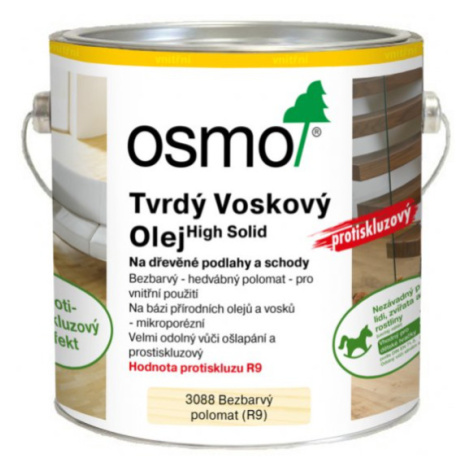 OSMO Tvrdý voskový olej protišmykový 2,5 l 3088 - bezfarebný polomat