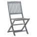 Skladacia záhradná stolička 6 ks sivá Dekorhome,Skladacia záhradná stolička 6 ks sivá Dekorhome