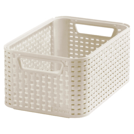 Box úložný Rattan Style2 S, krémový CURVER