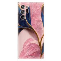 Odolné silikónové puzdro iSaprio - Pink Blue Leaves - Samsung Galaxy Note 20 Ultra