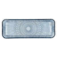 Modrý sklenený servírovací tanier 14x38 cm Kusintha - Bitz