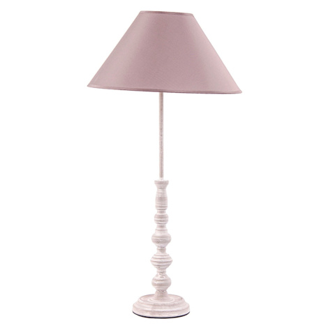 Estila Nočná lampa Sol v staroružovej farbe s tvarovanou podstavou vo vintage štýle 68 cm