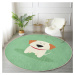 Zelený detský koberec ø 80 cm Comfort – Mila Home