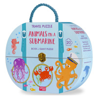 Sassi Cestovná hra v kufríku - puzzle a kniha Zvieratá na ponorke