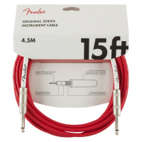 Fender Original Series 15' Instrument Cable Fiesta Red