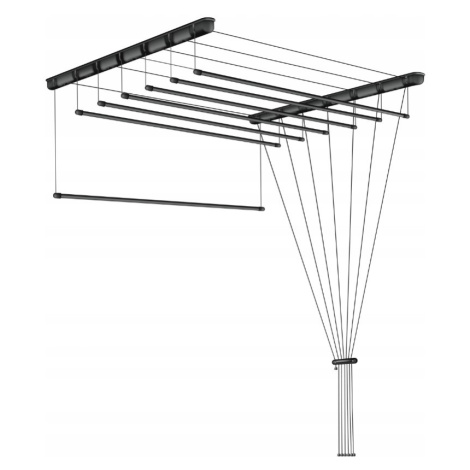 Erga Erga, stropný vešiak na sušenie bielizne 7x170 cm, čierna, ERG-SEP-10SUSSU7PCZ17